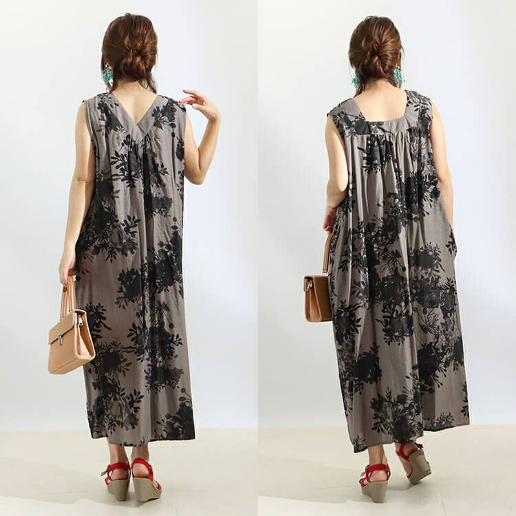 大きいサイズ レディース ノースリーブ2WAYワンピース　goldy-996 【メール便可】