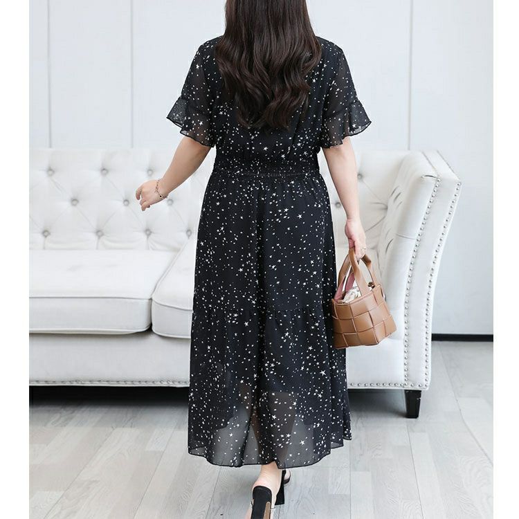 大きいサイズ レディース シアースターワンピース　goldy-1012