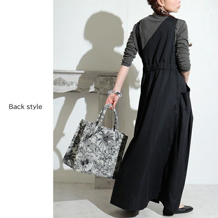 大きいサイズ レディース アシメサロペットワンピース　sw-0456