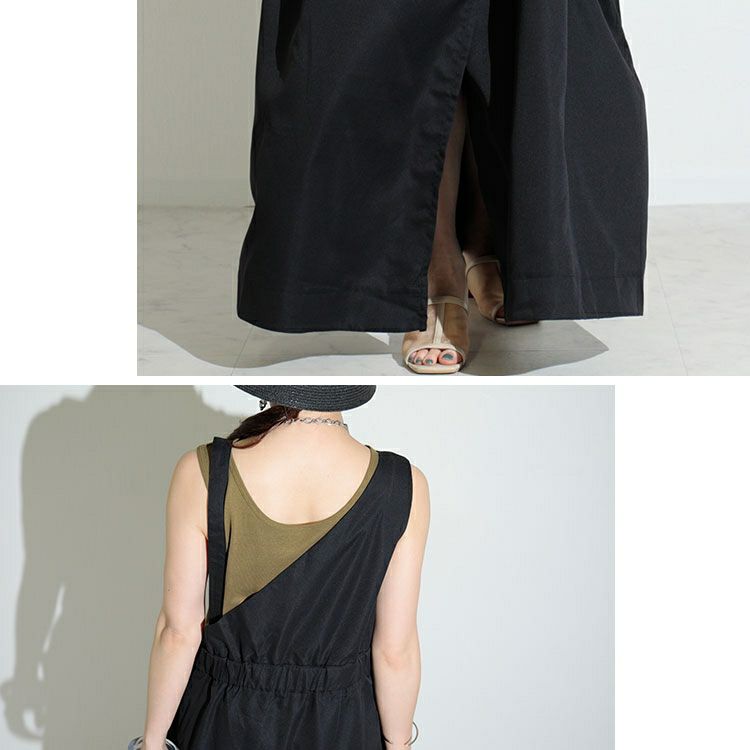 大きいサイズ レディース アシメサロペットワンピース　sw-0456