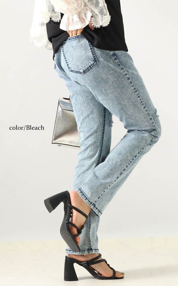 大きいサイズ レディース ストレッチスキニーデニム　tkb-0005