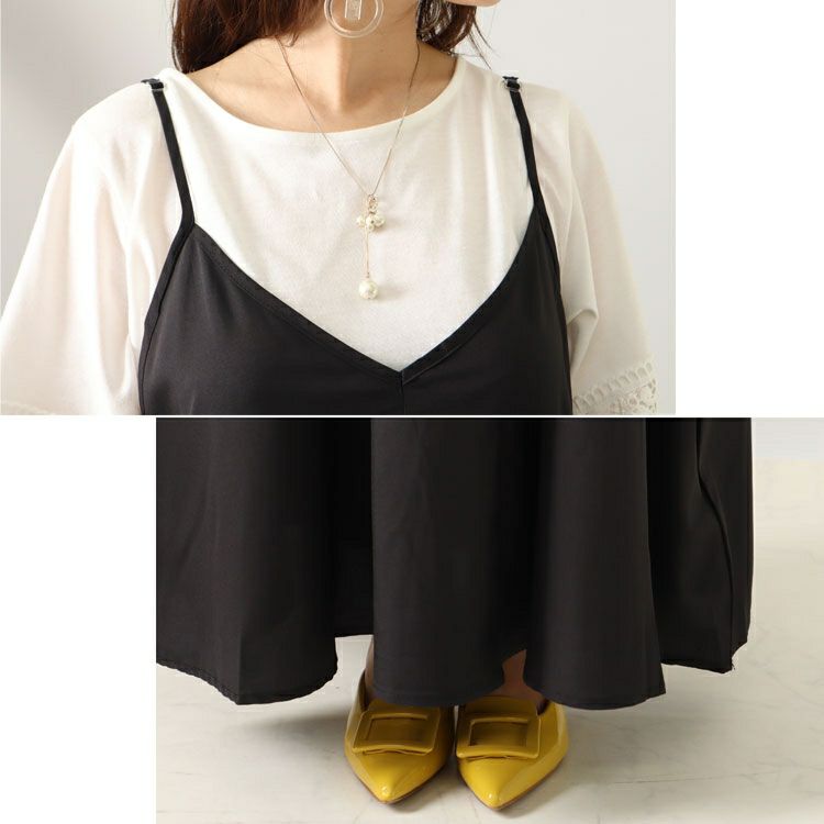 大きいサイズ レディース マキシ丈キャミワンピース　goldy-1050 【メール便可】