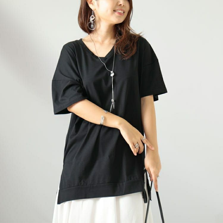 大きいサイズ レディース 異素材ドッキングワンピース　goldy-1086