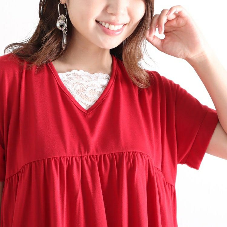 大きいサイズ レディース レース付け襟　goldy-1095 【メール便可】