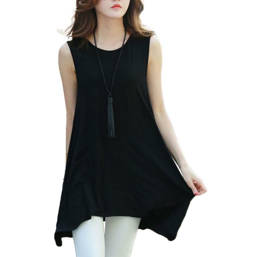 大きいサイズ レディース Aラインタンクトップ　goldy-1087 【メール便可】 ブラック