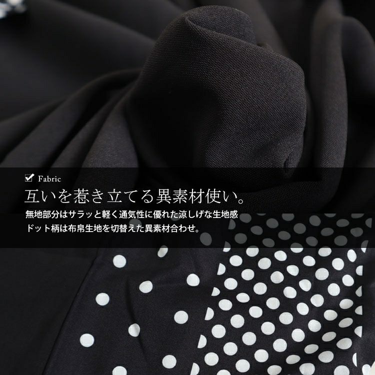 大きいサイズ レディース ドットプリント半袖ワンピース　goldy-1070 【メール便可】