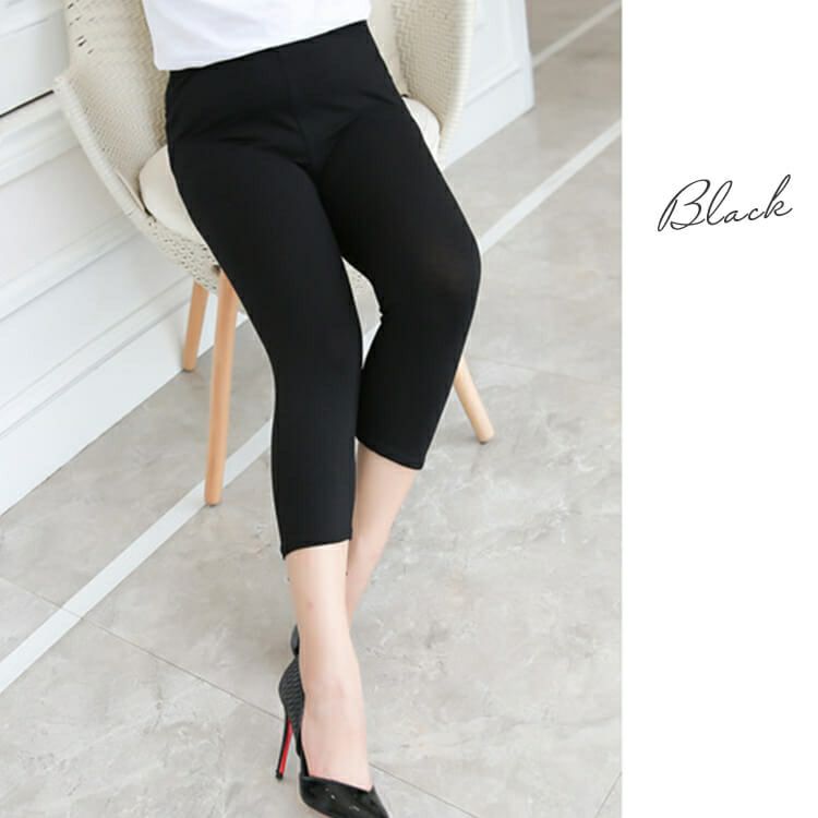 大きいサイズ レディース ゆったりフィット7分丈レギンス　goldy-1076 【メール便可】