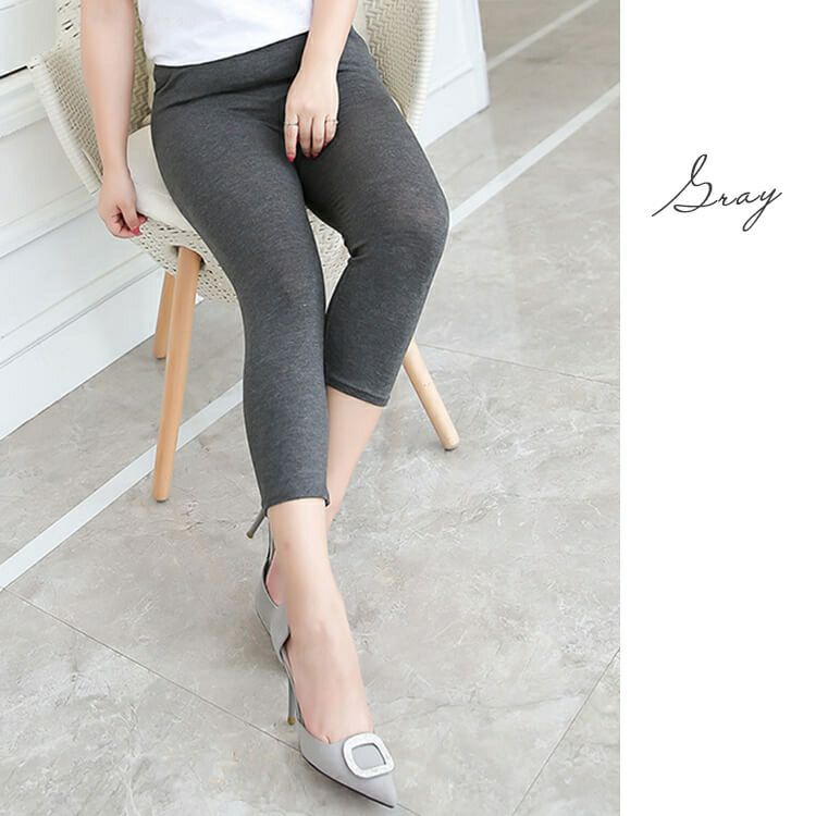 大きいサイズ レディース ゆったりフィット7分丈レギンス　goldy-1076 【メール便可】