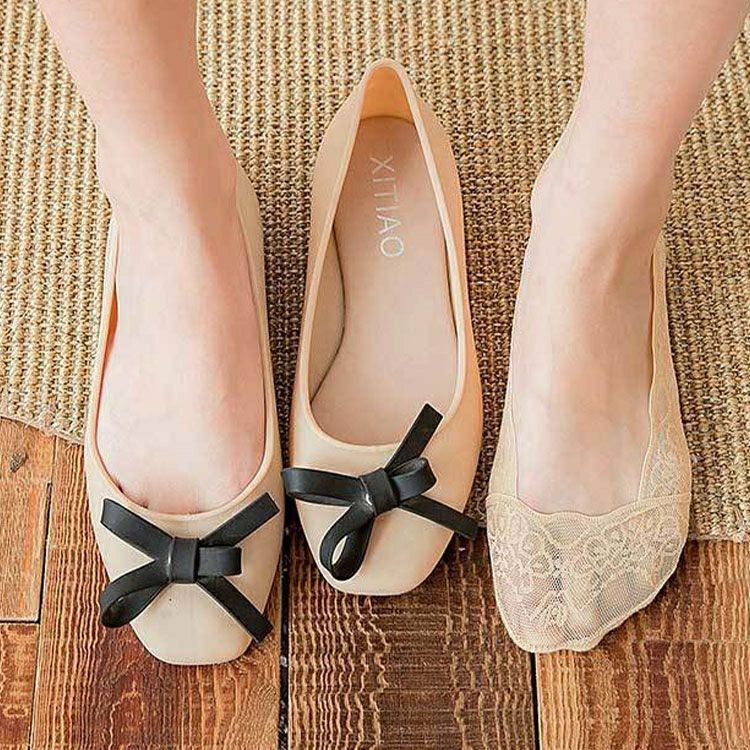 大きいサイズ レディース レース編みフットカバーソックス　goldy-1062 【メール便可】