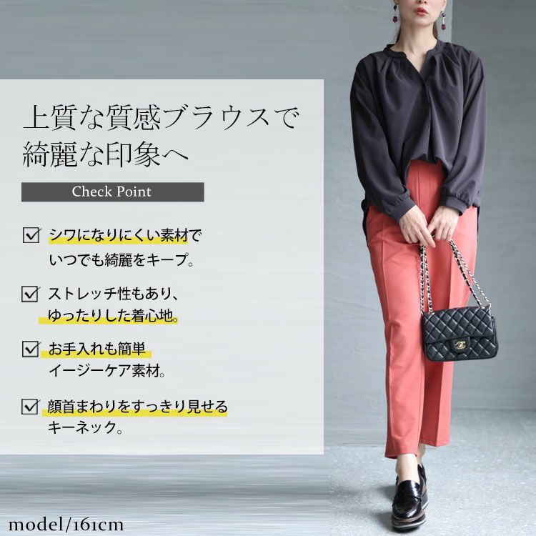 大きいサイズ レディース シワになりにくいブラウス　cast-5526013 【メール便可】