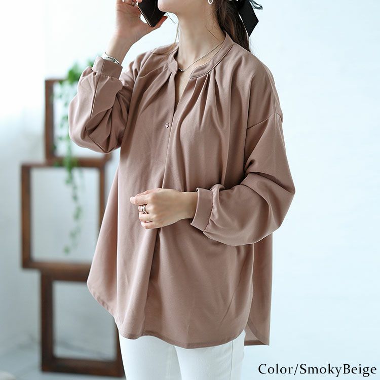 大きいサイズ レディース シワになりにくいブラウス　cast-5526013 【メール便可】