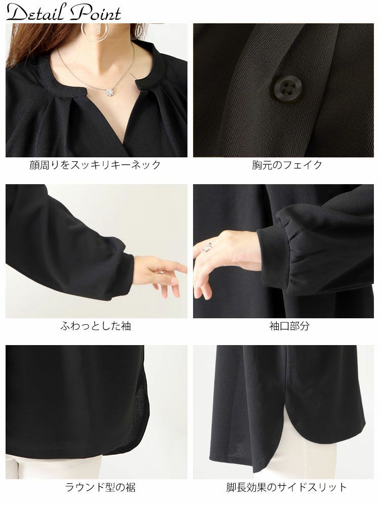 大きいサイズ レディース シワになりにくいブラウス　cast-5526013 【メール便可】