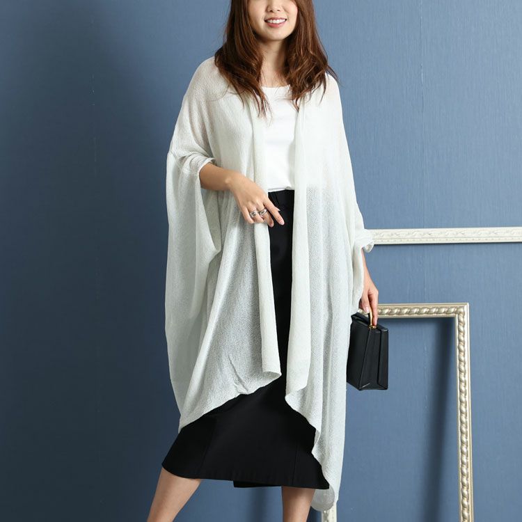 大きいサイズ レディース ストール風ロングカーディガン　jp422