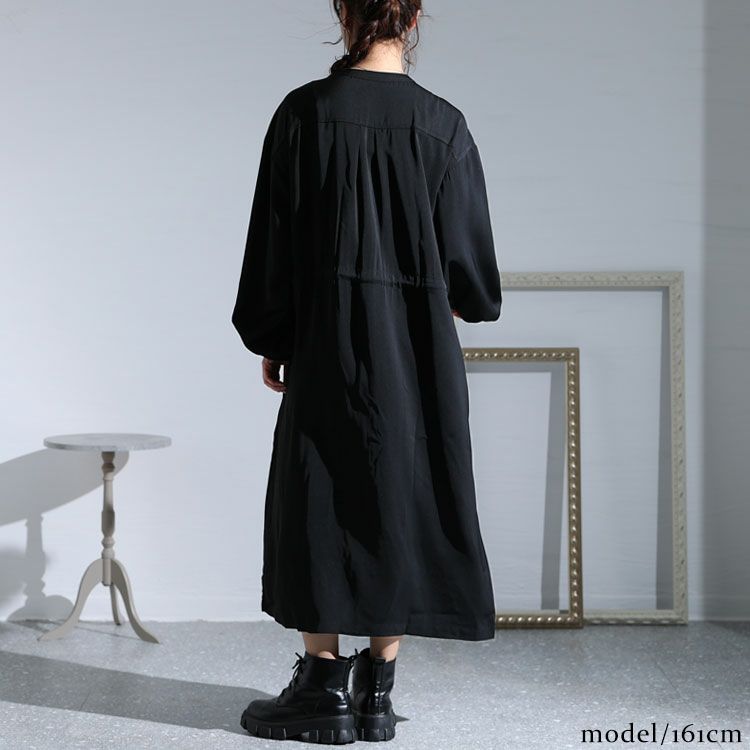 大きいサイズ レディース ドローストリングシャツワンピース　sada-6767