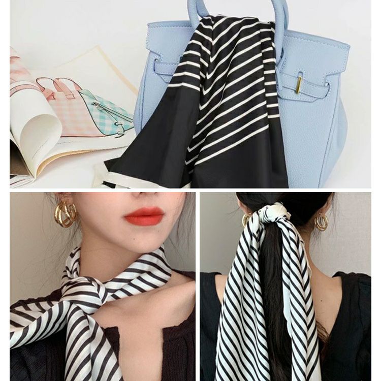 大きいサイズ レディース シルク調柄スカーフ　goldy-1092　【メール便可】