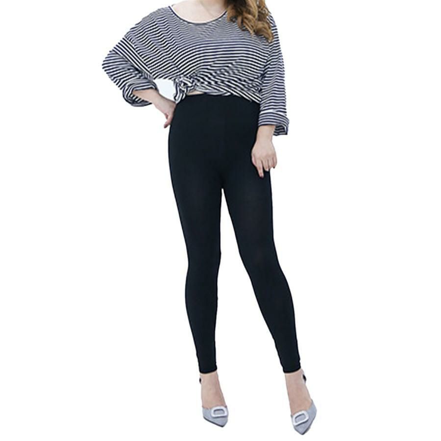 大きいサイズ レディース 大きいサイズレディースストレッチレギンス　goldy-1075【メール便可】 ブラック