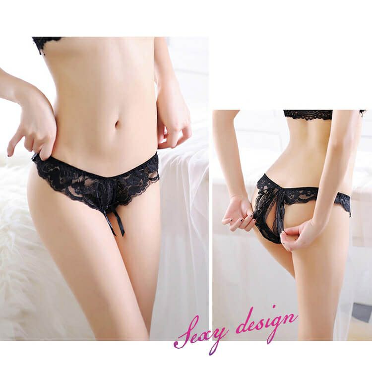 大きいサイズ レディース 股割れTバッグレースパンティ　goldy-1082 【メール便可】