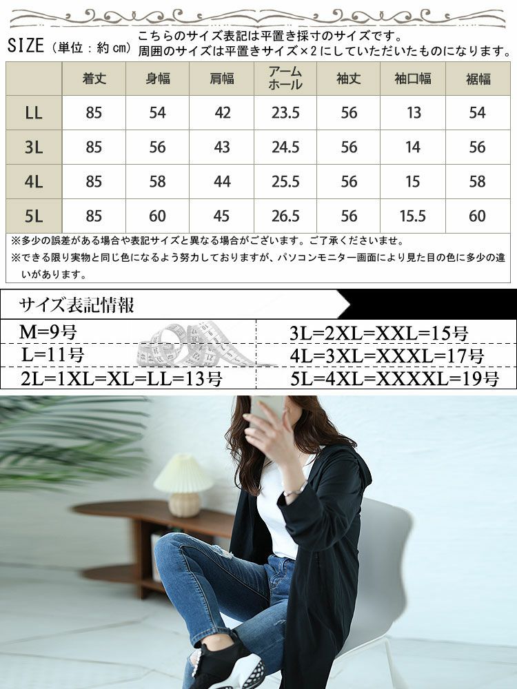 大きいサイズ レディース フーディートッパーカーディガン　cast-5526035