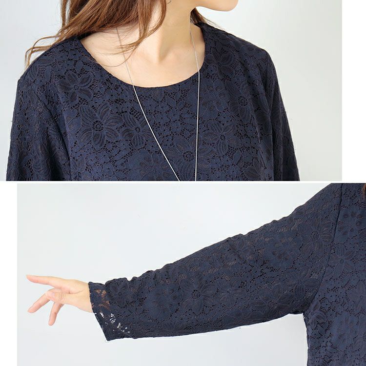 大きいサイズ レディース レースドッキングワンピース　mncut-122420