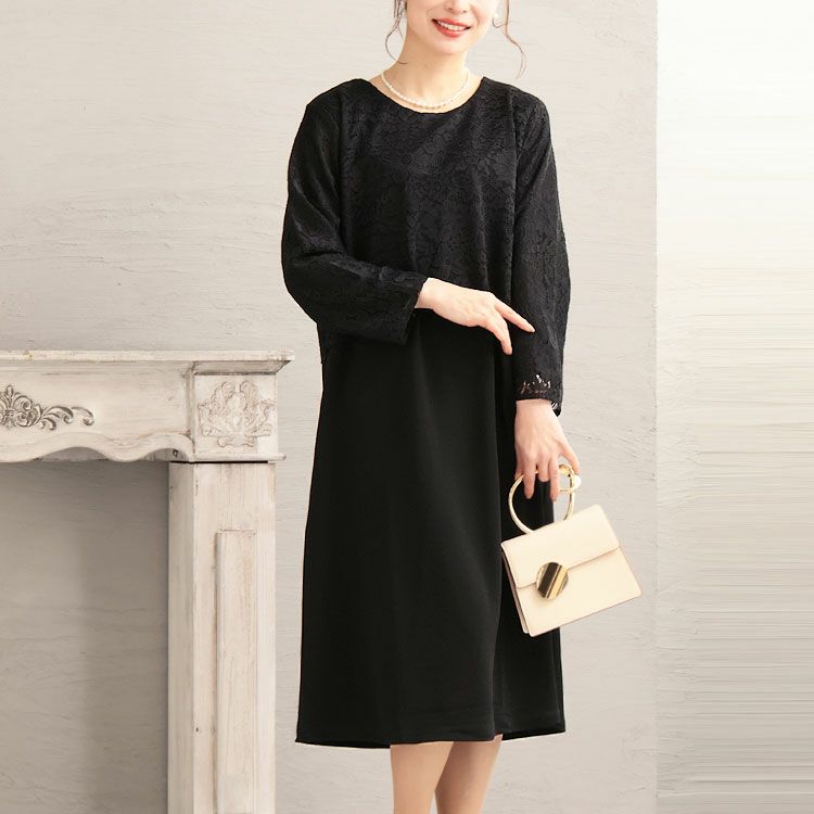 大きいサイズ レディース レースドッキングワンピース　mncut-122420