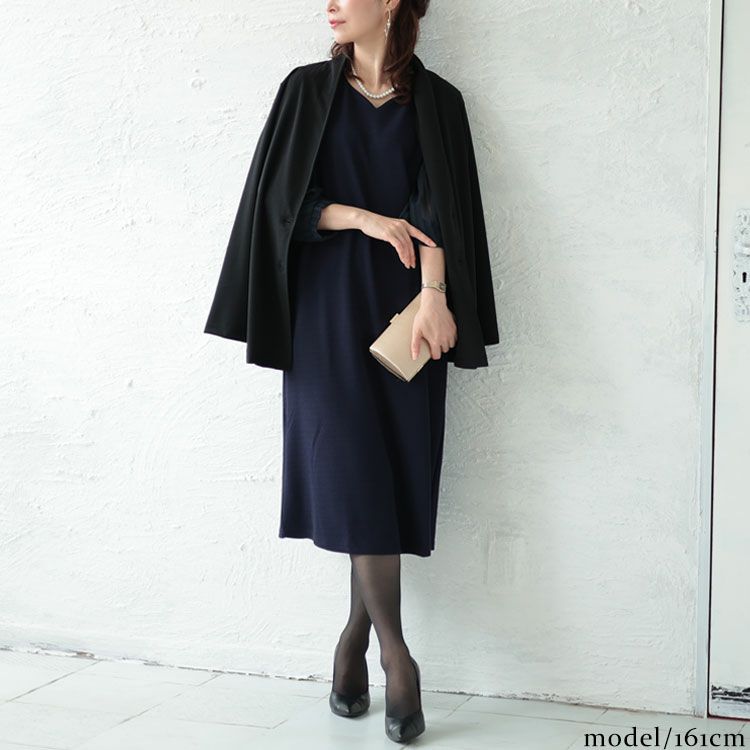 大きいサイズ レディース ハートネックシフォン袖ワンピース　mncut-122419