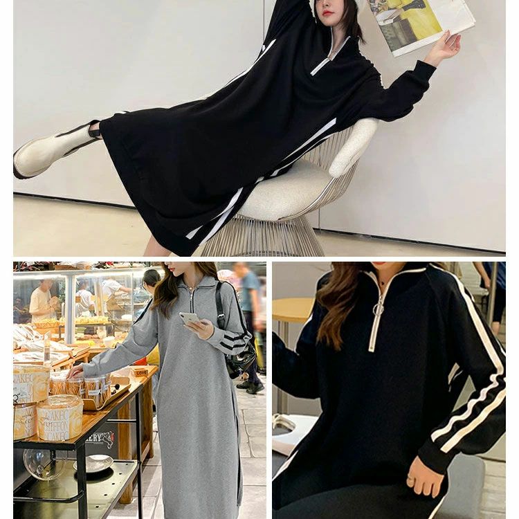 大きいサイズ レディース ジャージ風ワンピース　goldy-1128