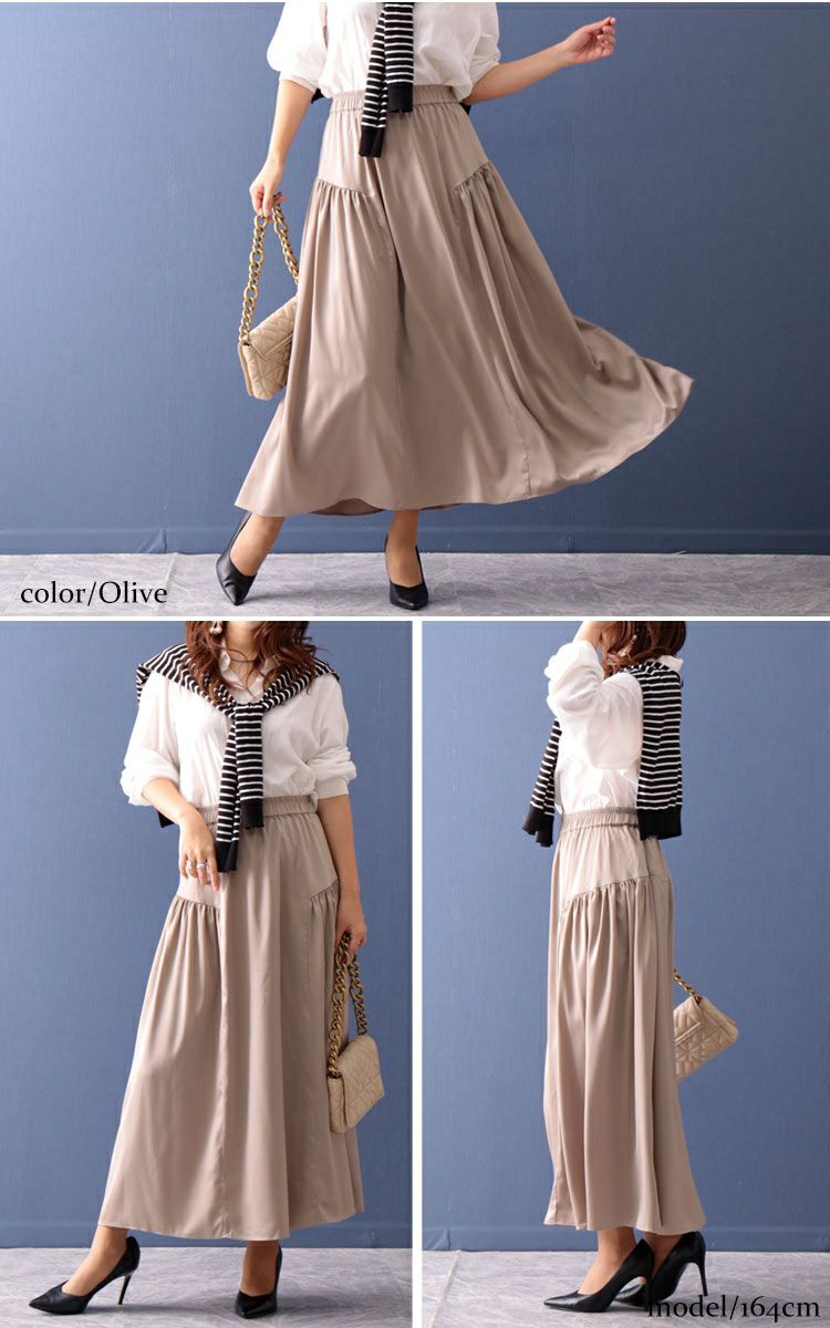 イベントセール】 大きいサイズ レディース 前後2wayティアードロング