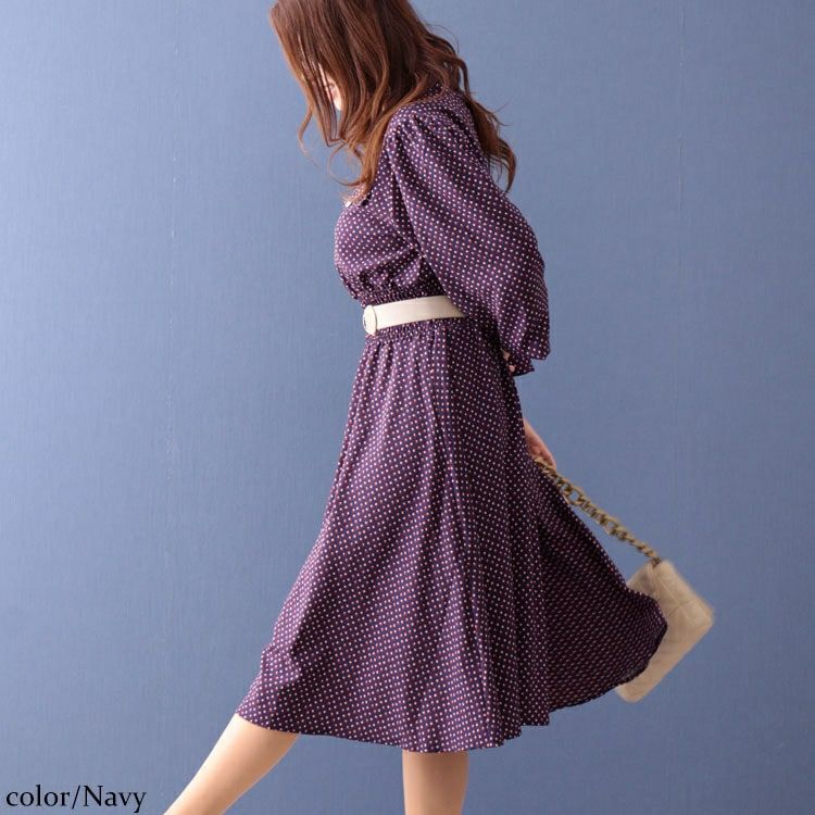 大きいサイズ レディース スクエアネックワンピース　fem-280