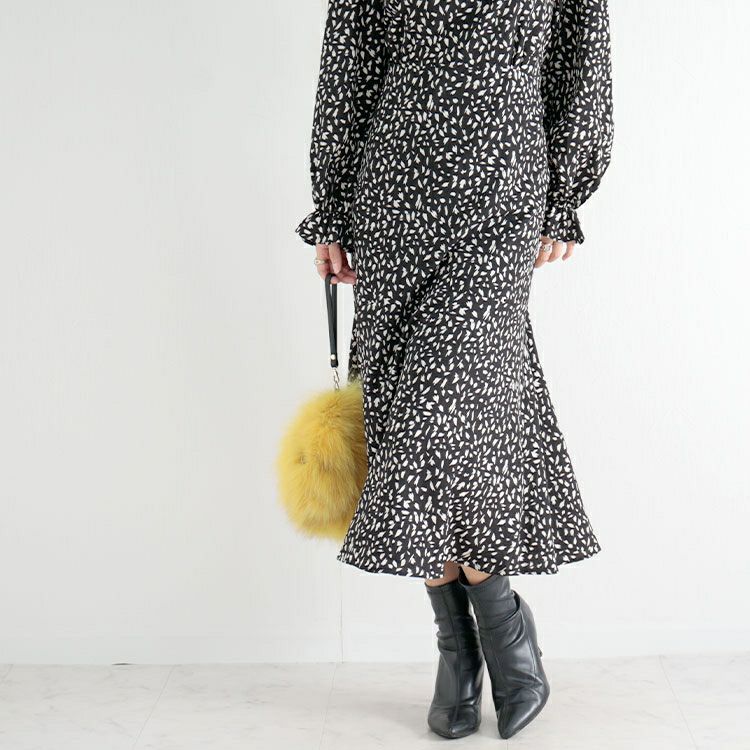 大きいサイズ レディース ボウタイマーメイドワンピース　maru-35979