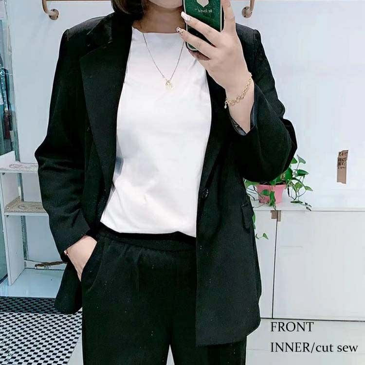 大きいサイズ レディース 一つボタンテーラーカラージャケット　goldy-1141