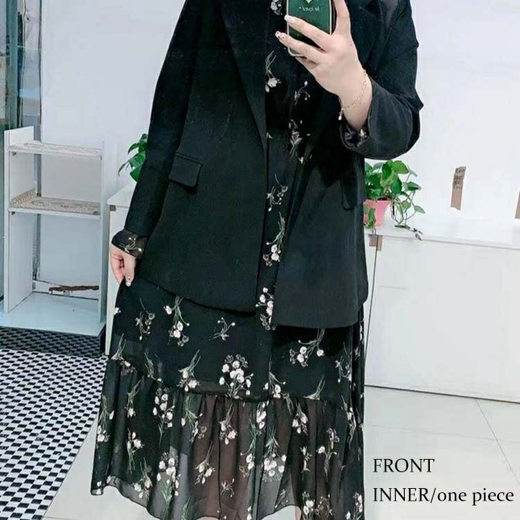 大きいサイズ レディース 一つボタンテーラーカラージャケット　goldy-1141