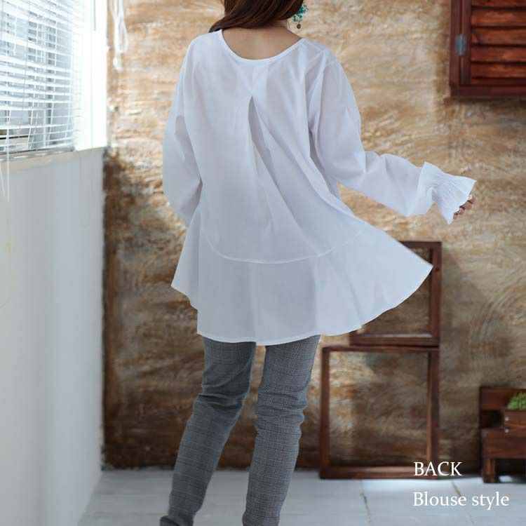 大きいサイズ レディース ブラウスとニットベストの2点セット　goldy-1132