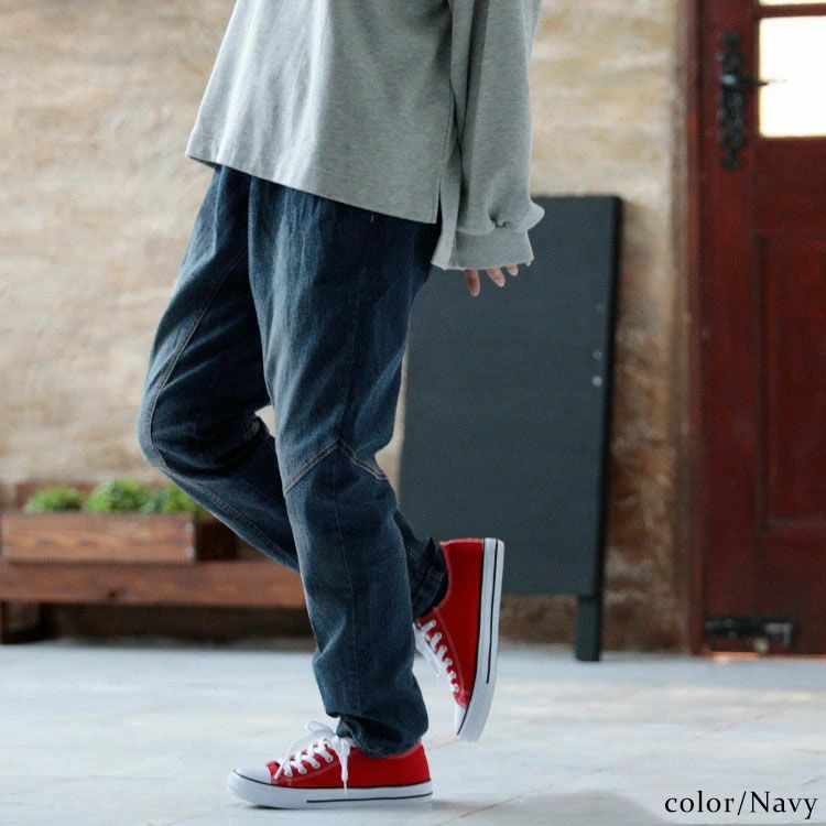 大きいサイズ レディース ウエストリブデニムパンツ　wd-0351