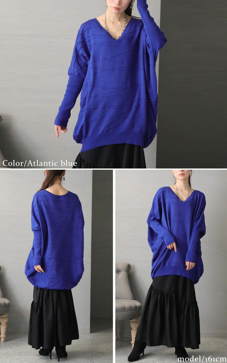 大きいサイズ レディース コットンニットドルマンコクーンチュニック　gold925