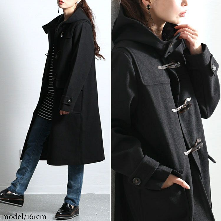 大きいサイズ レディース ダッフルコート　mnfk-122760