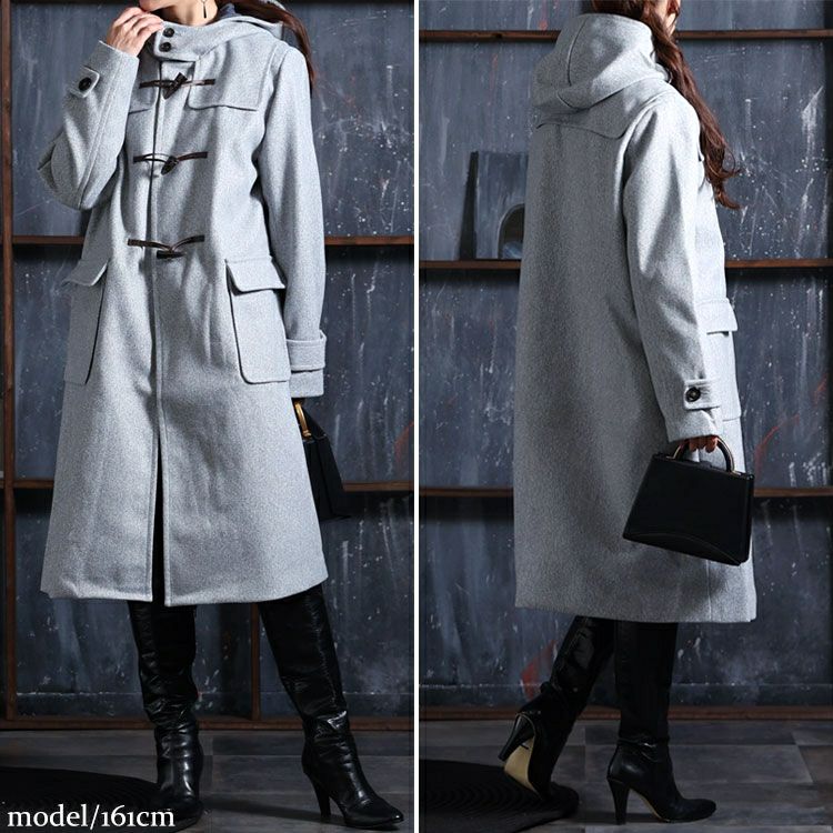 大きいサイズ レディース ダッフルコート　mnfk-122760