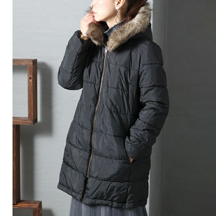 大きいサイズ レディース リバーシブルモッズコート　mnfk-122701