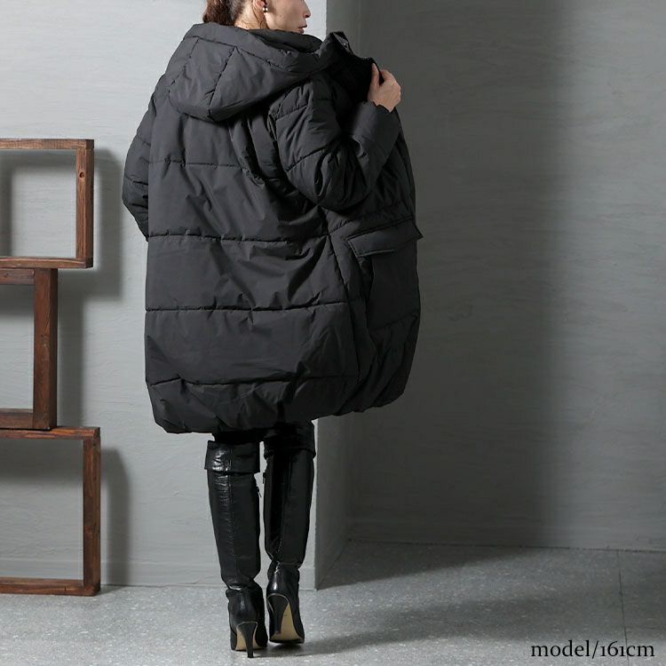 大きいサイズ レディース ロングファイバーダウンコート　mnfk-222709