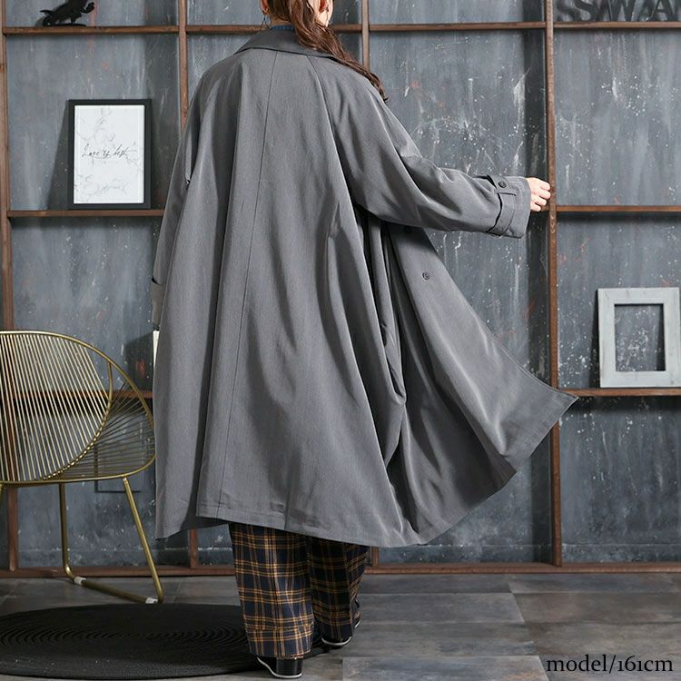 大きいサイズ レディース トレンチジャケットコート　nw-22035