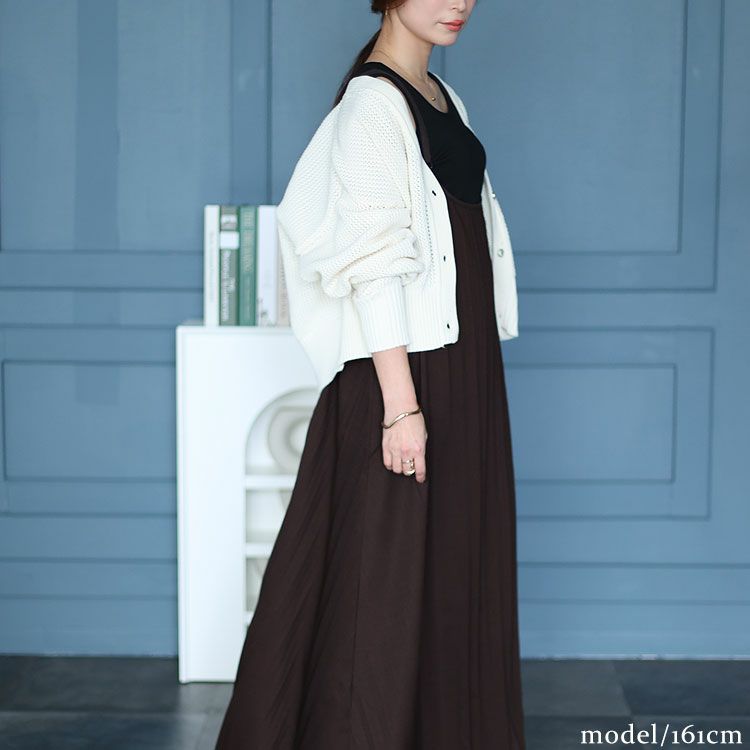 大きいサイズ レディース プリーツキャミワンピース　fem-313