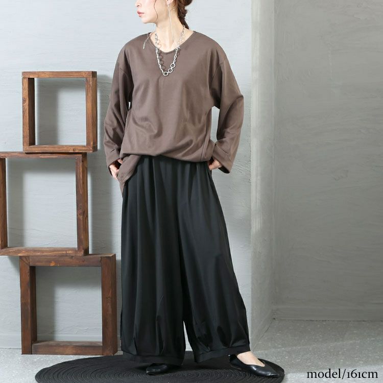 大きいサイズ レディース 花柄スリットバルーンパンツ　nw-22032