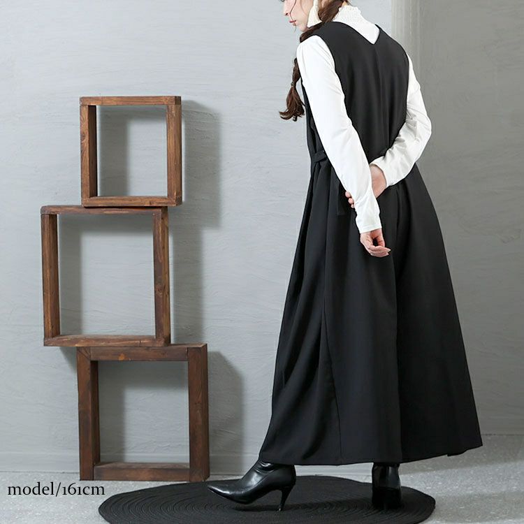 大きいサイズ レディース ワイドサロペットパンツ　nw-22031