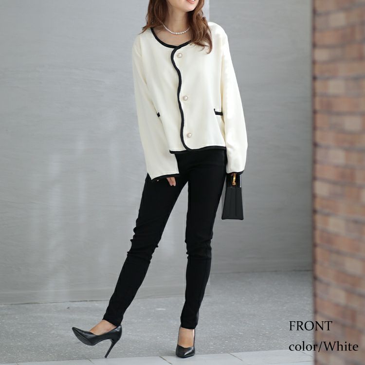 大きいサイズ レディース フロントウェーブフェミニンジャケット　goldy-1172