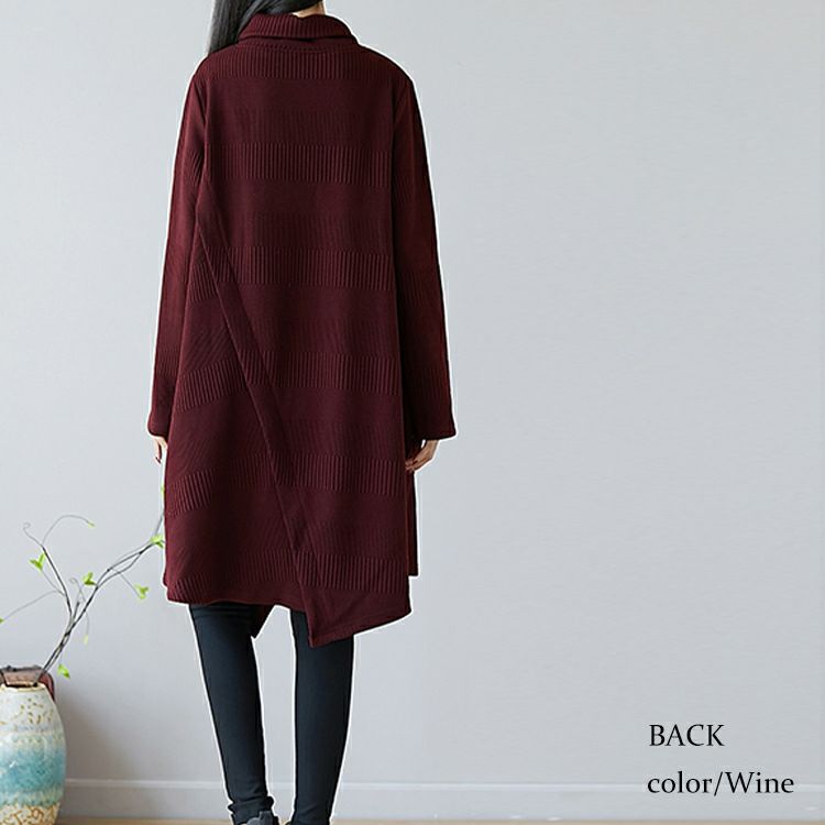 大きいサイズ レディース ハイネックチュニック　goldy-1150