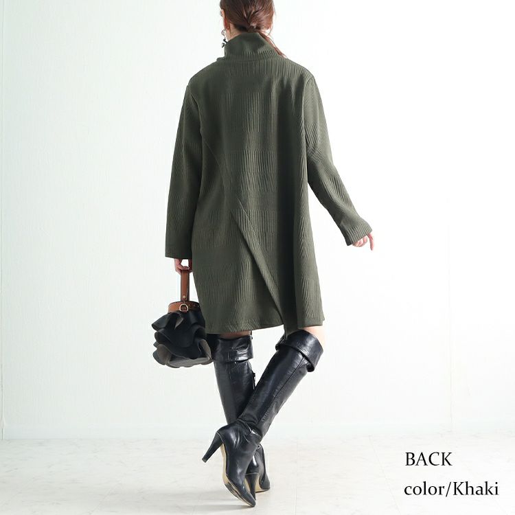 大きいサイズ レディース ハイネックチュニック　goldy-1150