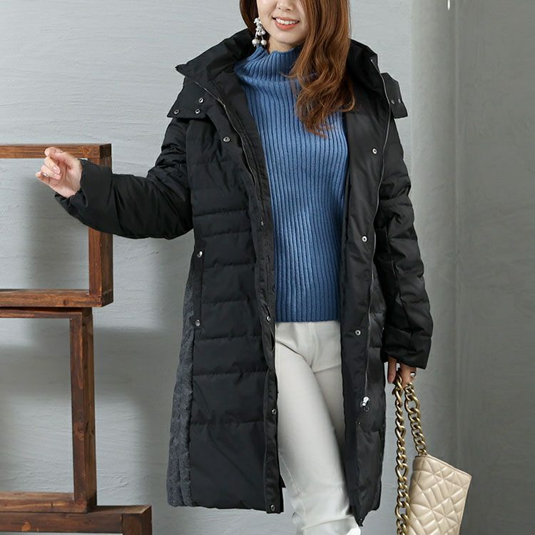 大きいサイズ レディース 防風＆蓄熱ファイバーダウンコート　mncut-522901