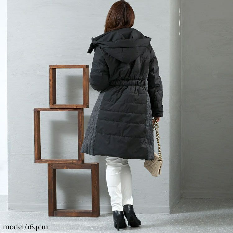 大きいサイズ レディース 防風＆蓄熱ファイバーダウンコート　mncut-522901