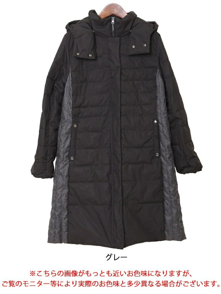 大きいサイズ レディース 防風＆蓄熱ファイバーダウンコート　mncut-522901