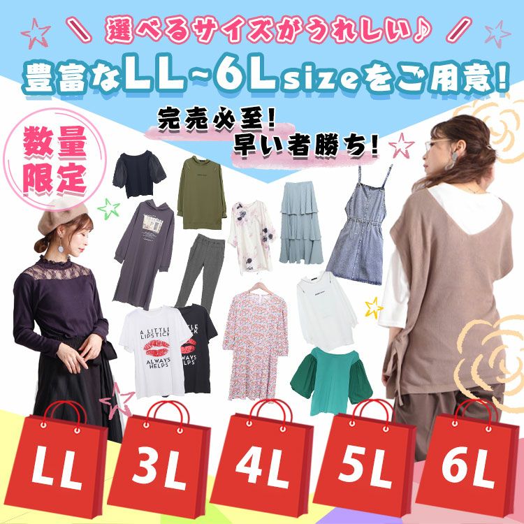 大きいサイズ レディース お楽しみ袋4点セット　fuku-2022