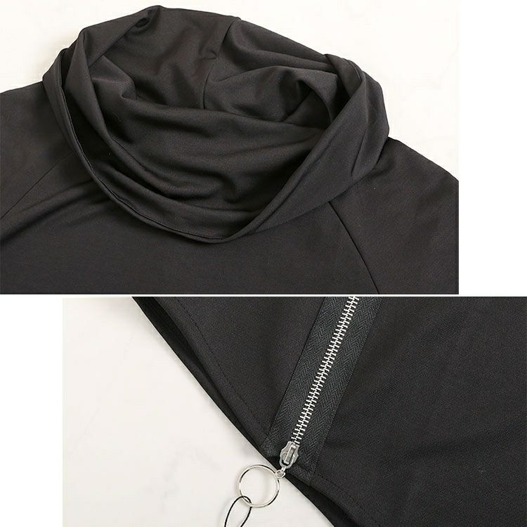 大きいサイズ レディース アシンメトリードルマンチュニック　goldy-1183